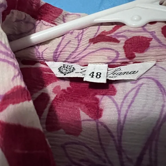 Loro Piana silk poppy button down blouse. Size 48 IT (12 US) - Picture 2 of 8